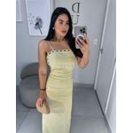 Vestido Roma amarelo manteiga 