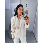 Camisa acetinada nude