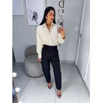 Camisa acetinada nude