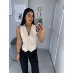 Colete alfaiataria Ana creme