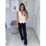 Colete alfaiataria Ana creme