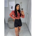 Short alfaiataria preto