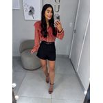 Short alfaiataria preto