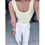 Regata Ester amarelo manteiga