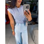 Blusa laço azul bebê