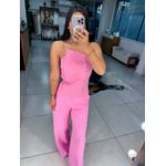 Blusa alfaiataria botões rosa