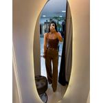 Calça alfaiataria Alícia marrom