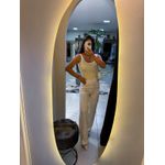 Wide leg elastano off white