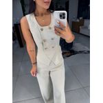 Macacão alfaiataria Zoe areia