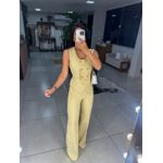 Macacão alfaiataria Zoe amarelo manteiga