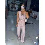 Macacão alfaiataria Zoe rosa claro