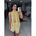 Conjunto amarelo manteiga