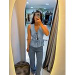 Blusa laço azul claro