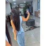 Blusa laço azul claro