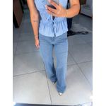 Wide leg elastano média