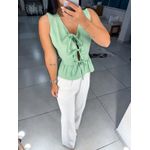 Blusa laço verde claro