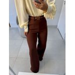 Calça alfaiataria Liza café