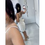 Vestido Lúcia bege/branco