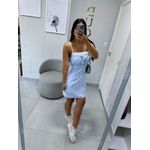 Vestido Lúcia azul/branco