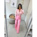 Calça alfaiataria íris rosa claro