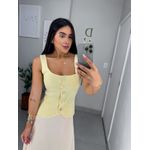 Colete modal amarelo manteiga