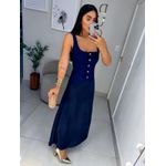 Saia acetinada Dara azul marinho