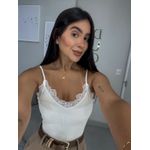 Body rendado off white