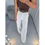 Calça risca de giz Luna branca
