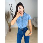 Camisa botões jeans