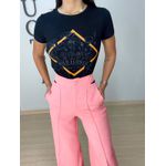 T-shirt estampada preta