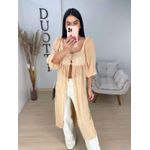 Blusa alongada chiffon bege 