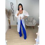 Blusa alongada chiffon branca