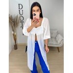 Blusa alongada chiffon branca