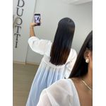 Blusa alongada chiffon branca
