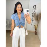 Camisa botões jeans