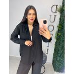 Camisa viscolinho preta