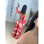 Pantalona vermelha floral