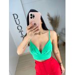 Cropped linho verde