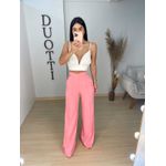 Cropped linho bege