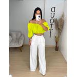 Cropped franzido lima