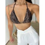 Cropped biquíni cobre