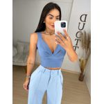 Cropped Paula azul