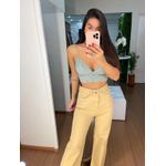 Cropped rendado verde