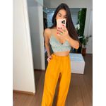 Cropped rendado verde