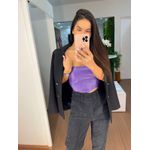 Corset couro fake roxo