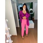 Cropped paetê pink