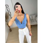 Cropped Paula azul
