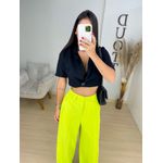 Cropped alfaiataria Lana preto