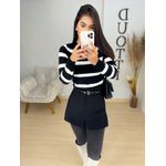 Short saia Ariel preto