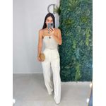 Cropped linho areia